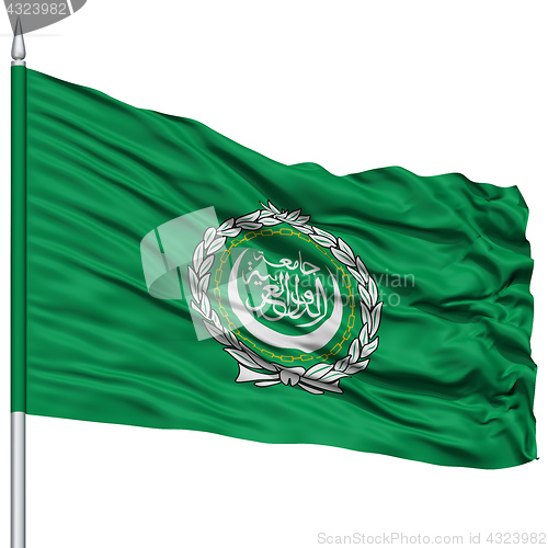 Image of Arab League Flag on Flagpole