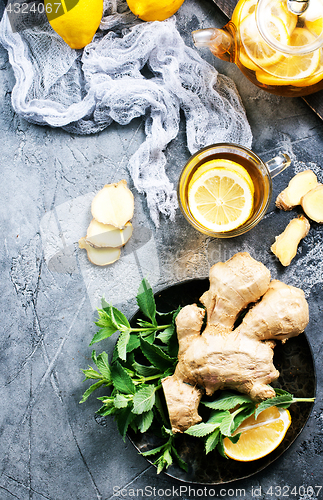 Image of ginger, mint and tea