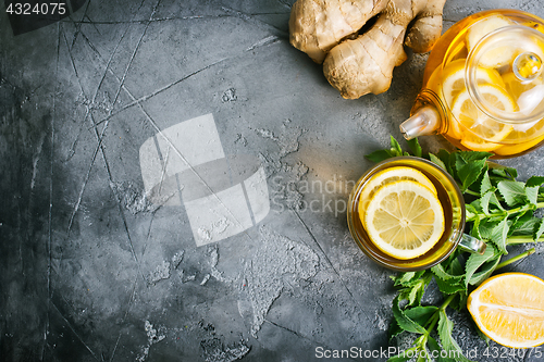 Image of ginger, mint and tea