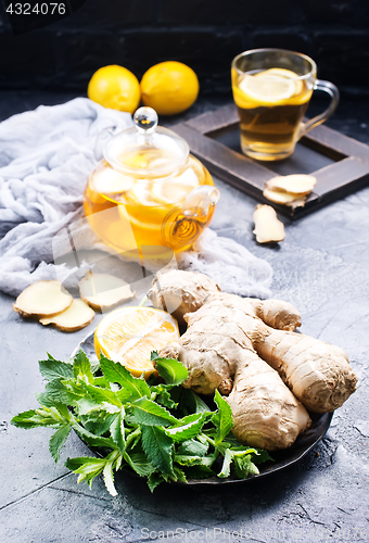 Image of ginger, mint and tea