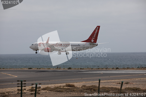 Image of ARECIFE, SPAIN - APRIL, 15 2017: Boeing 737 - 800 of Corendon.co