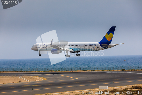 Image of ARECIFE, SPAIN - APRIL, 16 2017: Boeing 757-300 of Condor with t