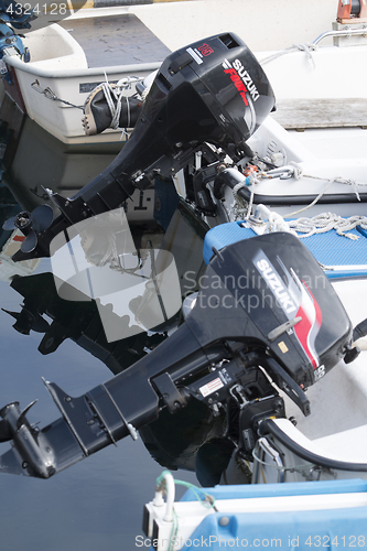 Image of Small Motorboat Engine