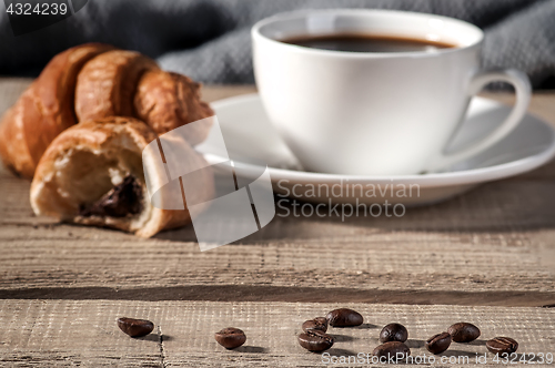 Image of Coffee beans on the wooden table