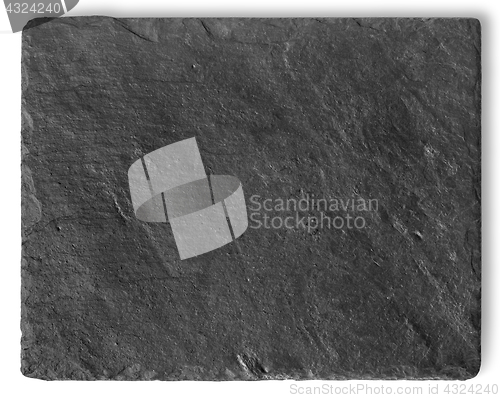 Image of Blank black stone shale plate