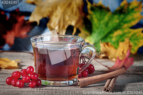 Image of Cup of tea on a wooden table