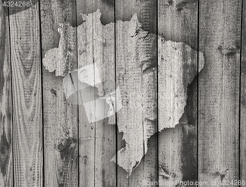 Image of Map of Brazil on weathered wood