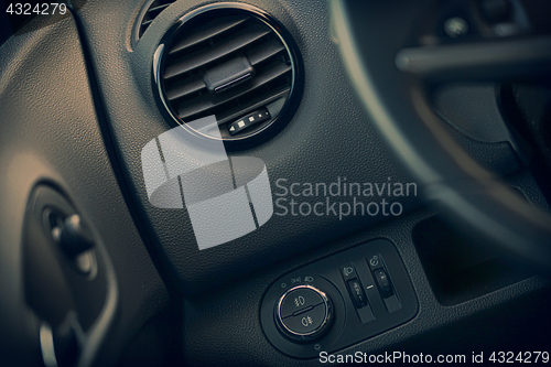 Image of Details of air conditioning and controls of modern car