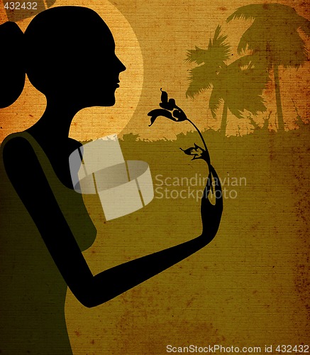 Image of woman with flower