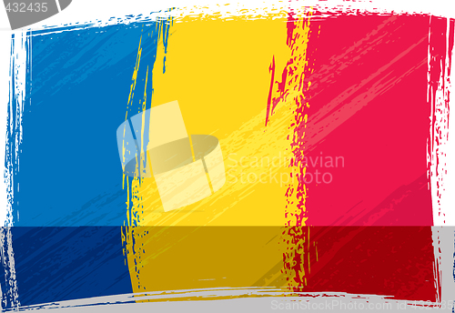Image of Grunge Romania flag