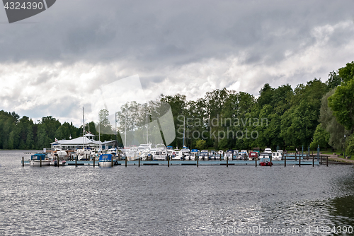 Image of Mooring of yachts and boats.