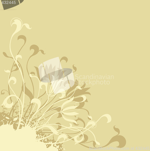 Image of grunge floral background