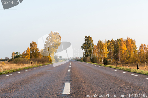 Image of Sparkling fall colors by roadside