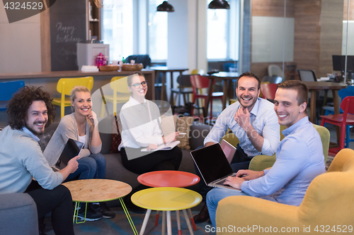 Image of Startup Business Team At A Meeting at modern office building