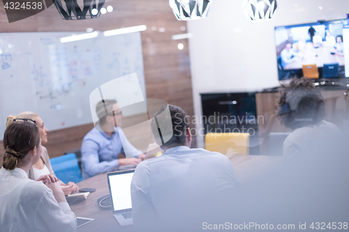 Image of Startup Business Team At A Meeting at modern office building