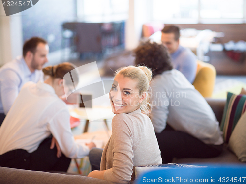 Image of Startup Business Team At A Meeting at modern office building