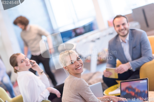 Image of Startup Business Team At A Meeting at modern office building