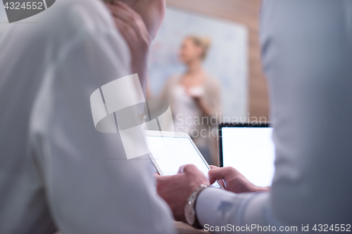Image of Startup Business Team At A Meeting at modern office building