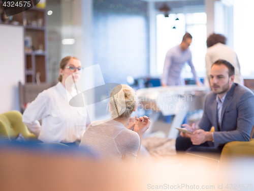 Image of Startup Business Team At A Meeting at modern office building