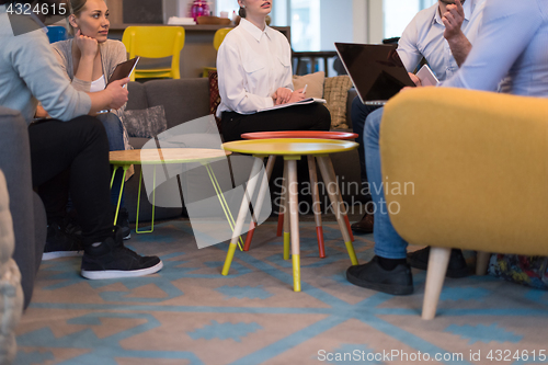 Image of Startup Business Team At A Meeting at modern office building