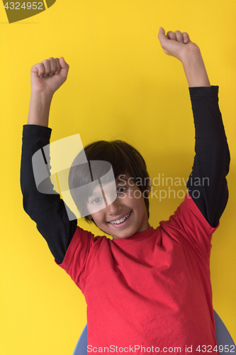 Image of Portrait of a happy young boy