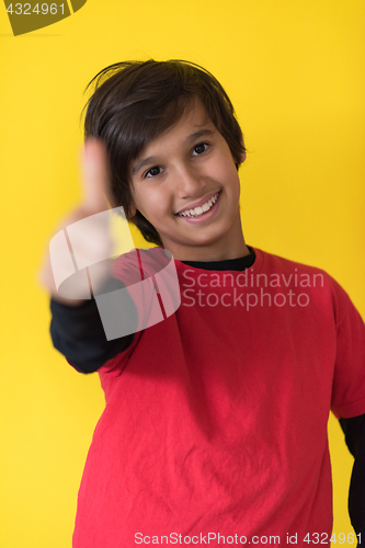 Image of Portrait of a happy young boy