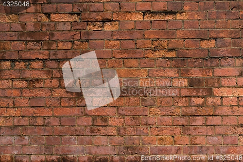 Image of Brick wall texture in red