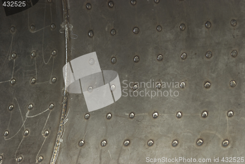 Image of Steel plate with welding points