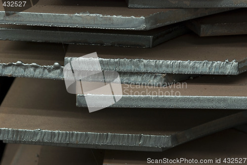 Image of Close-up of steel plates