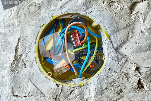 Image of Electric wires in the wall