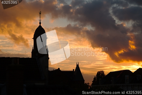 Image of Church tower silhouettes