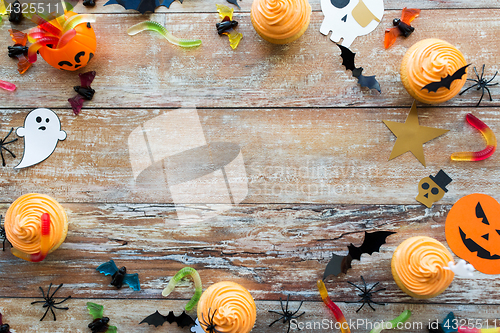 Image of halloween party paper decorations and treats