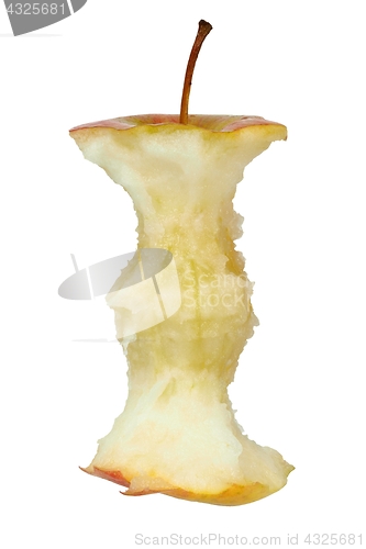 Image of Apple core on white