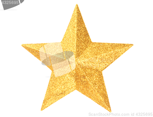 Image of Gold Christmas star on white