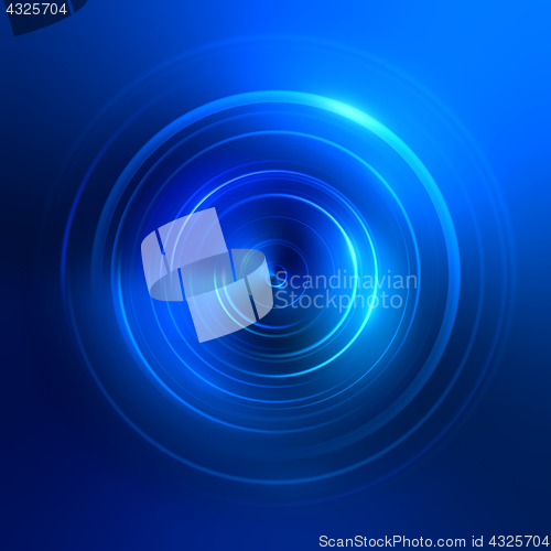 Image of blue light circles background