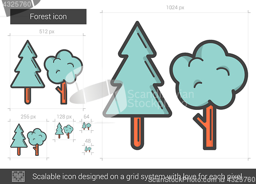 Image of Forest line icon.