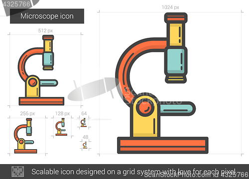 Image of Microscope line icon.