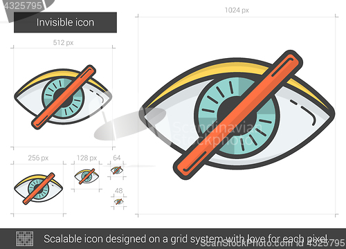 Image of Invisible line icon.