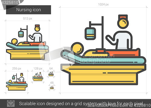 Image of Nursing line icon.