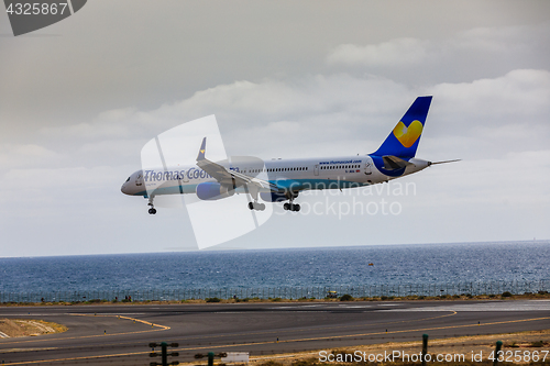 Image of ARECIFE, SPAIN - APRIL, 15 2017: Boeing 757-300 of ThomasCook.co