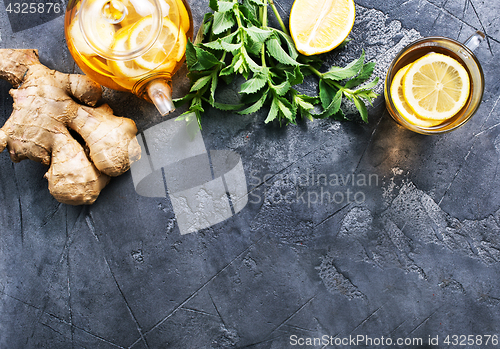 Image of ginger, mint and tea