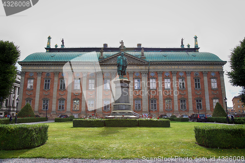 Image of STOCKHOLM, SWEDEN - AUGUST 19, 2016: View on Monument of Axel Ox