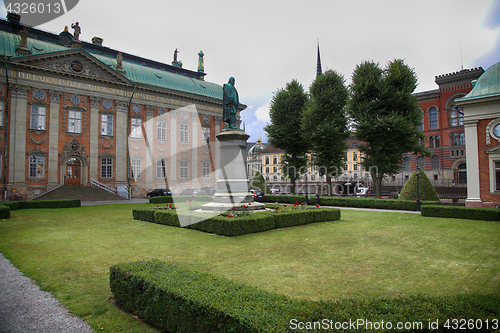 Image of STOCKHOLM, SWEDEN - AUGUST 19, 2016: View on Monument of Axel Ox