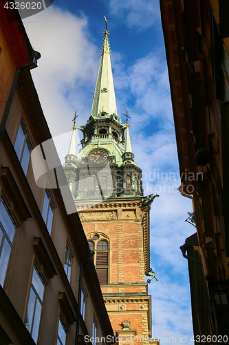 Image of View on St. Gertrudes Church - Tyska Kyrkan (Old German Church) 