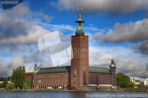 Image of Scenic view of the City Hall from Riddarholmskyrkan, Stockholm, 