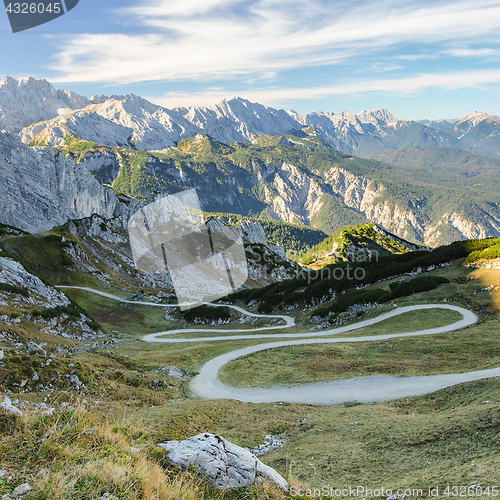 Image of Mountain hiking pathway in Bavarian Alps