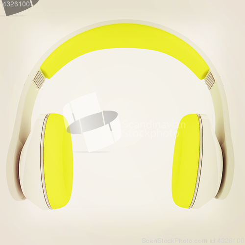 Image of Best headphone icon. 3d illustration. Vintage style