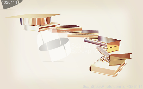 Image of Chrome books icon. 3d illustration. Vintage style