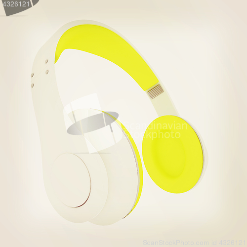 Image of Best headphone icon. 3d illustration. Vintage style
