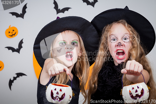 Image of Happy children on Halloween party